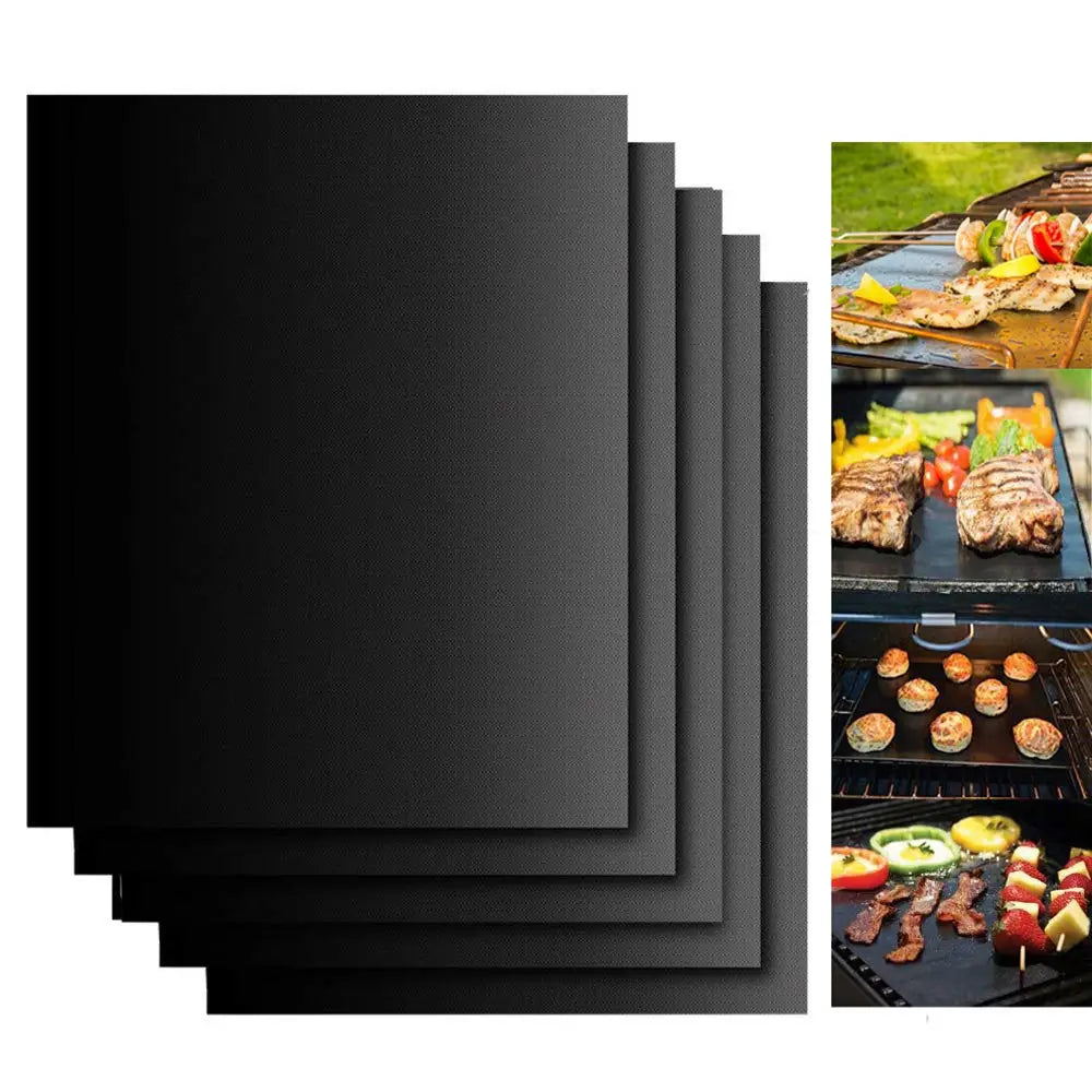 3-10 Pcs Non-stick BBQ Grill Mat 40*33cm Baking Mat BBQ Tools Cooking Grilling Sheet