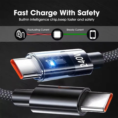 Nylon Cable USB Type C Super Fast Charging Cable