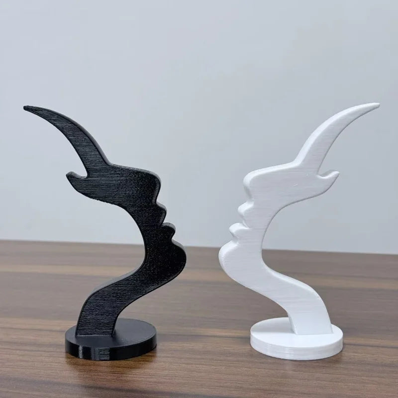 Minimalist Human Profile Eyeglass Holder 3D Printed