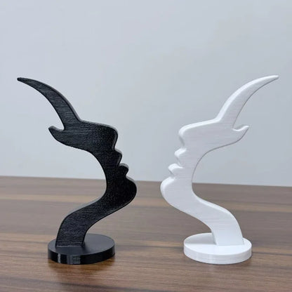 Minimalist Human Profile Eyeglass Holder 3D Printed