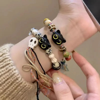Cute Cartoon Big Eye Cat Luminous Bracelets
