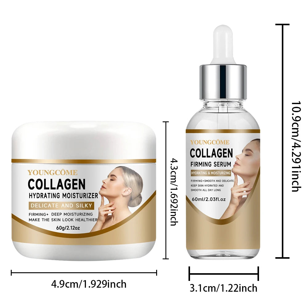 Set de crema hidratante e iluminadora con colágeno