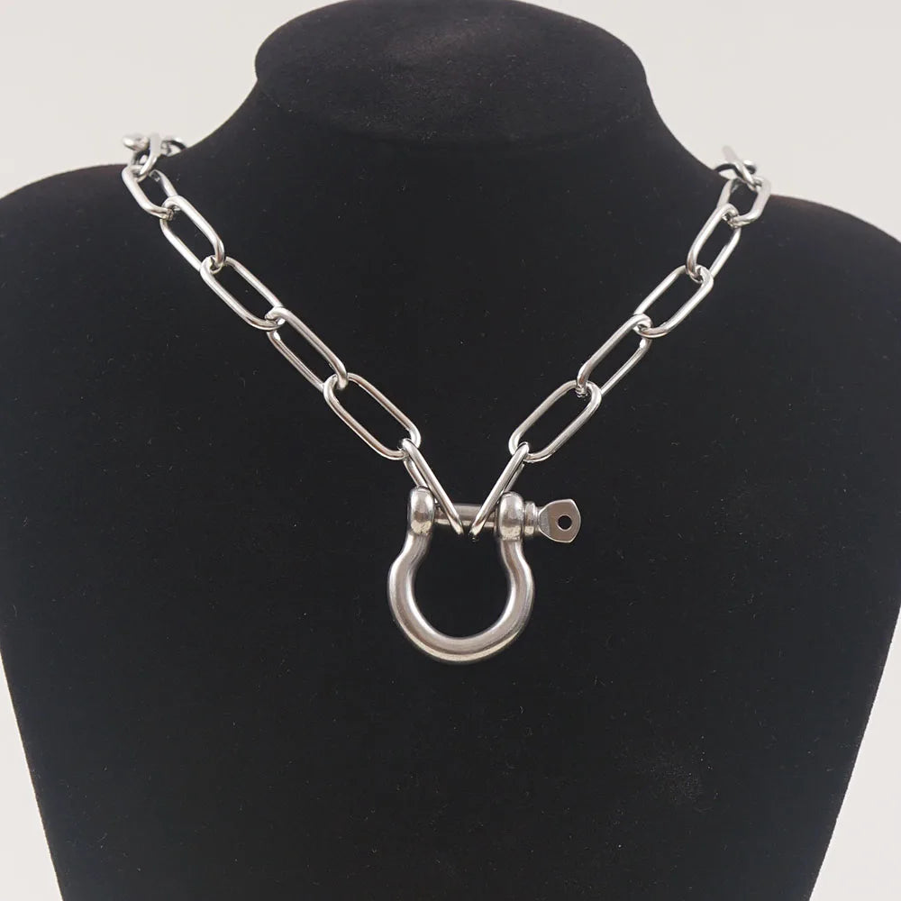 Stainless Steel San Benito Gold/Silver Choker Collar Necklace