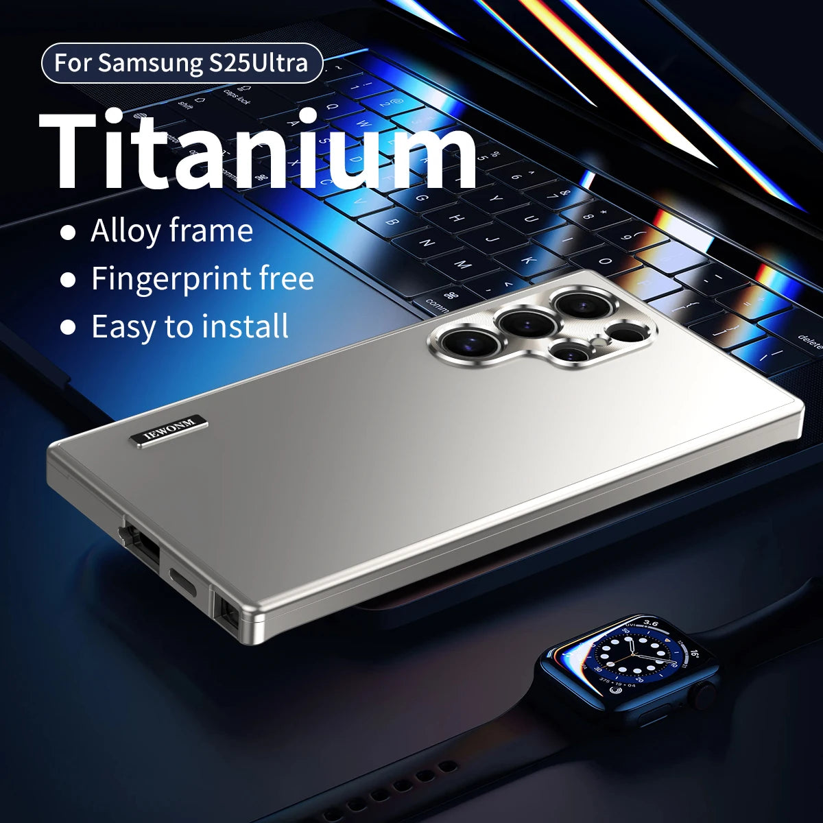 Magnetic Close Aluminum Frame Plastic Back Metal Case Cover