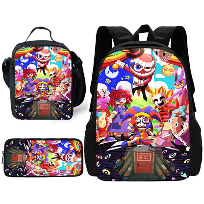 Cartoon A-AmazingS DigitalS Circus Child School Backpack Set