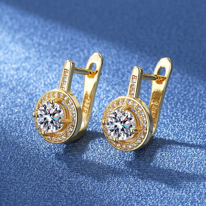 925 Silver Needle Princess Crystal Square Zircon Drop Earrings