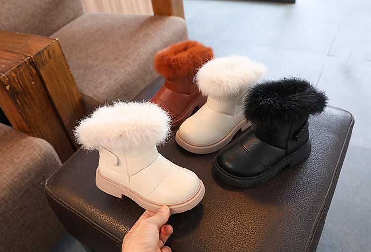 Britain Style Casual Plush Winter Soft Short Boots