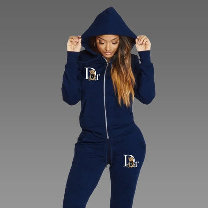 Cardigan Hoodie Jogging Sports Set