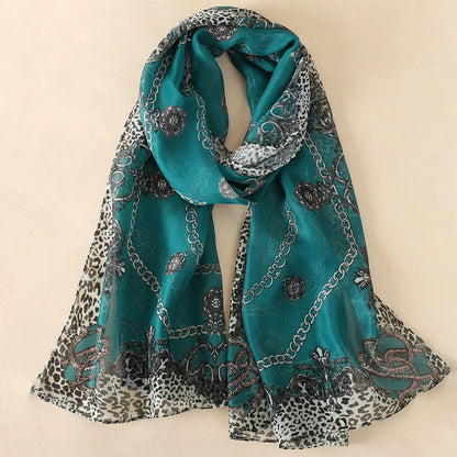 Chiffon Long Silk Scarf Turban