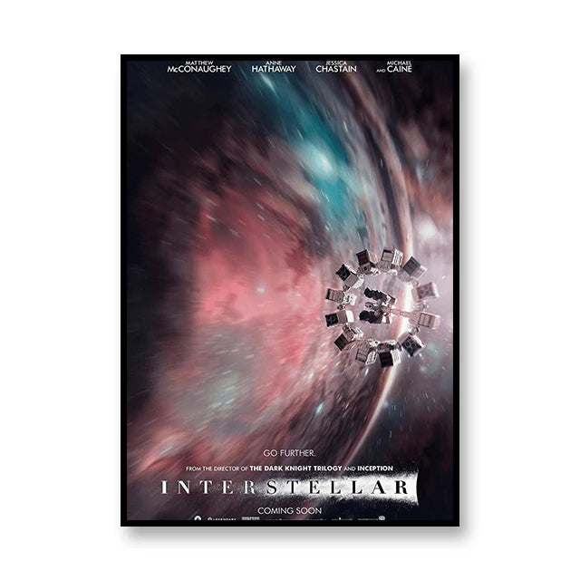 Interstellar Movie Poster Astronaut Outer Space Canvas Wall Art Print