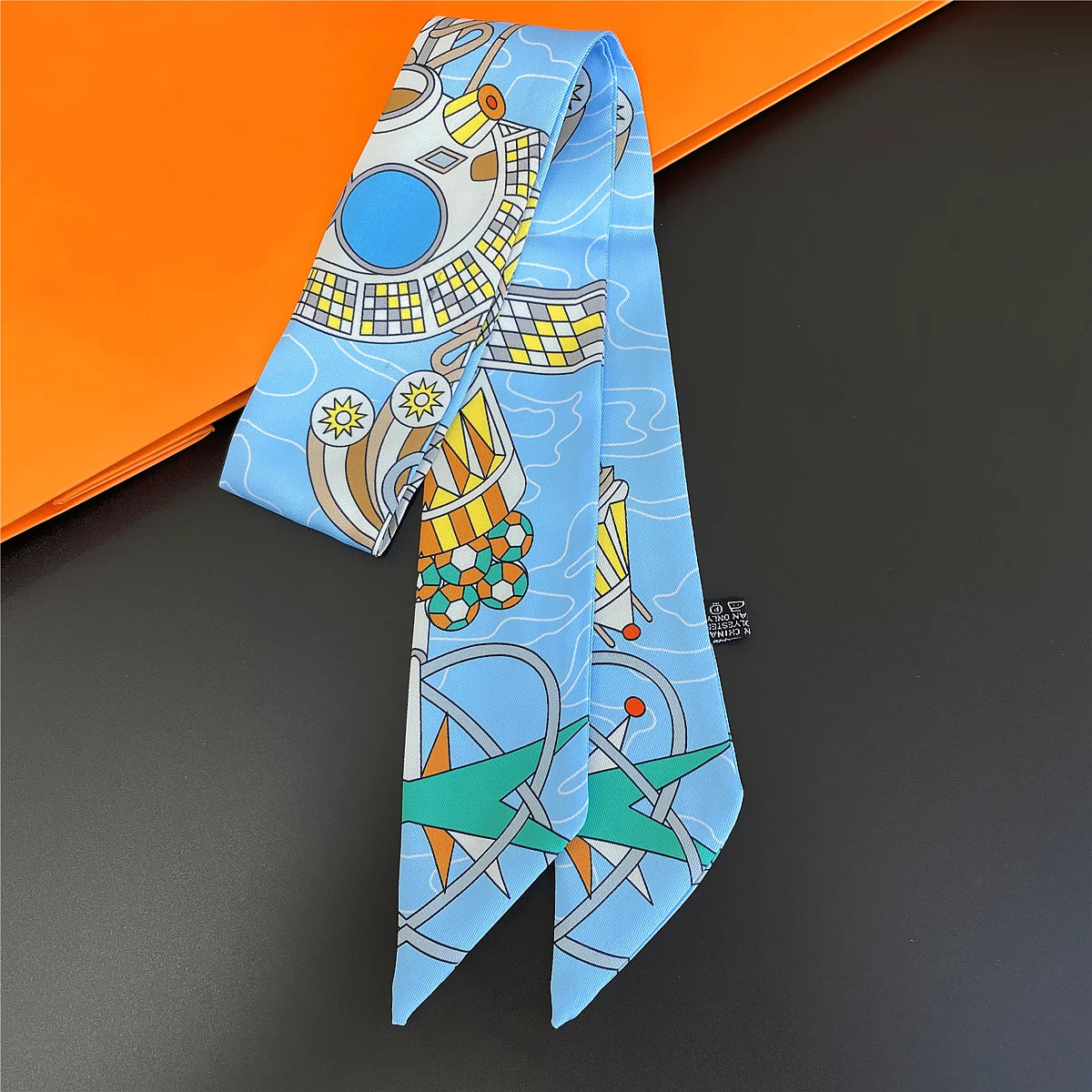 Zebra In Flowers Scarf Luxury Silk Scarf Hair Headband Foulard Skinny Scarves