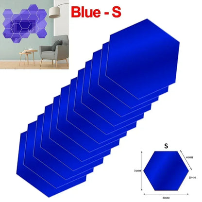 Hexagon Acrylic Mirror Wall Home Decoration Sticker
