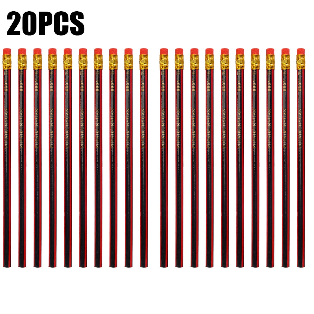 40/30/10PCS Wooden Lead Pencils with Eraser Stationery