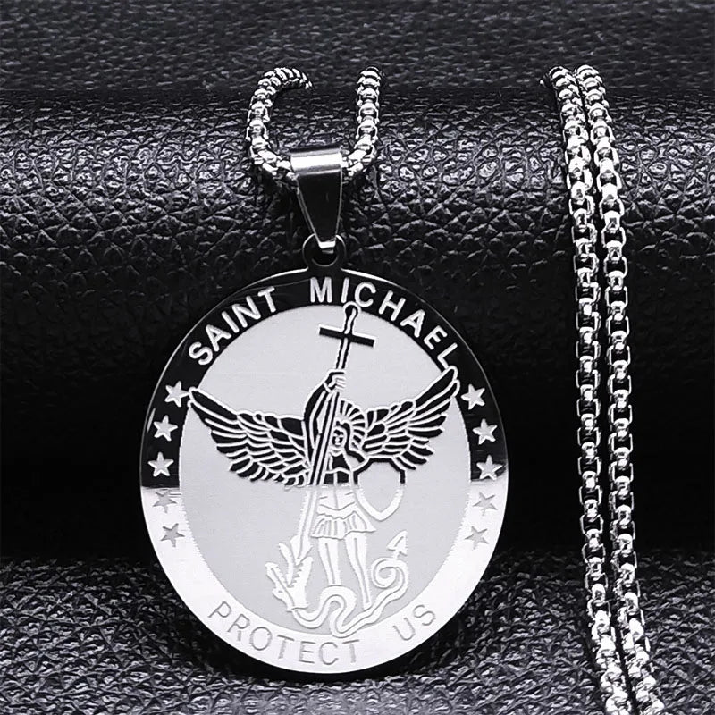 Seven Archangels Amulet Stainless Steel Necklaces