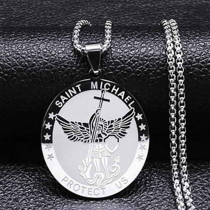 Seven Archangels Amulet Stainless Steel Necklaces