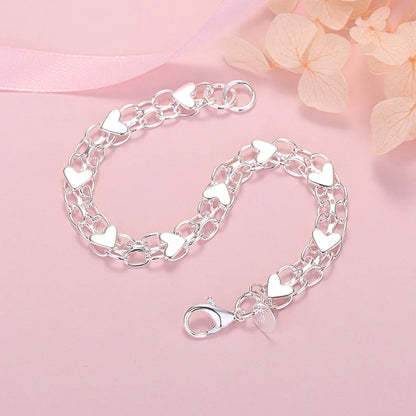 DANA 925 Sterling Silver heart bracelets