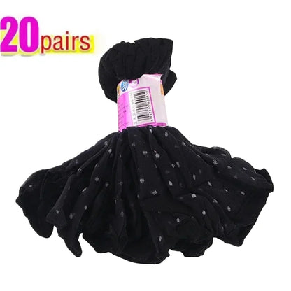 Silk Transparent Dot Lace Short Socks