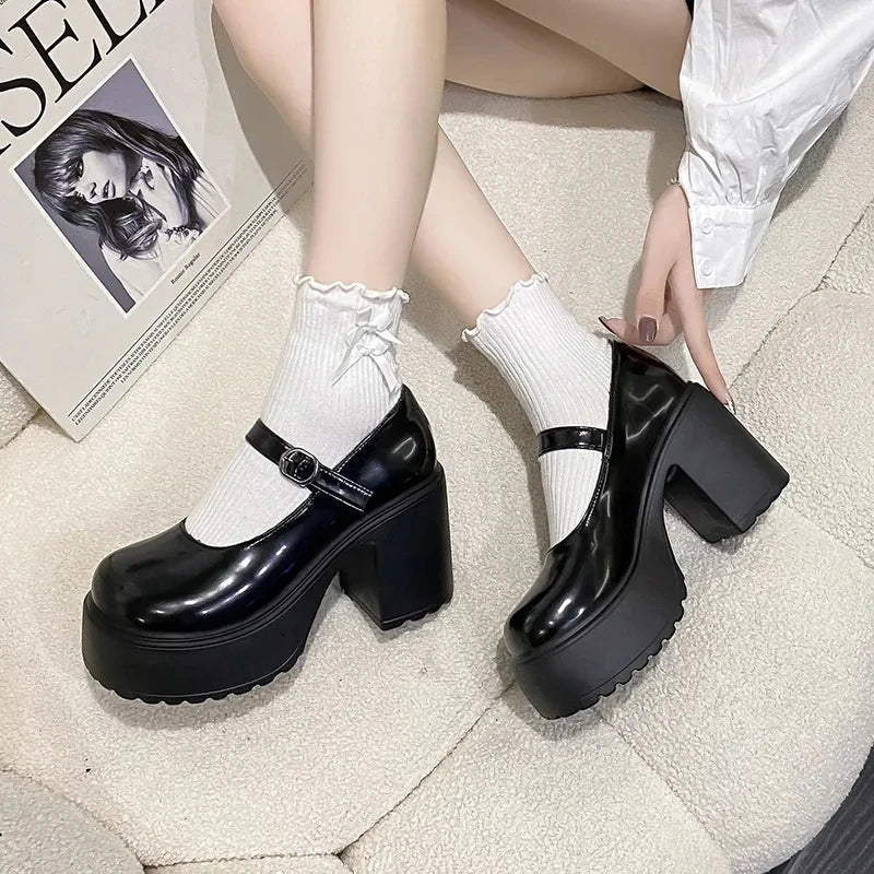 High Heels Mary Jane Chunky Shoes