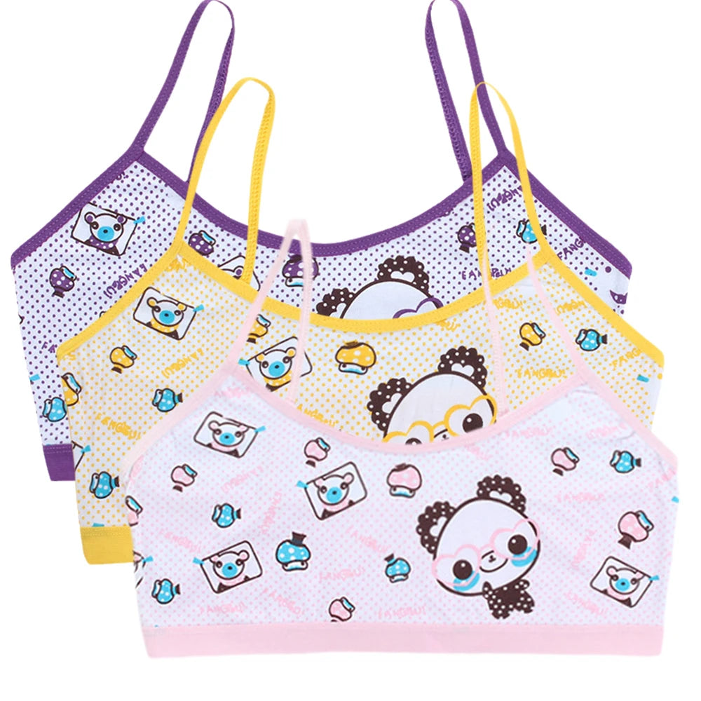 Teenage Girls Vest Bras Cartoon Panda Underwear
