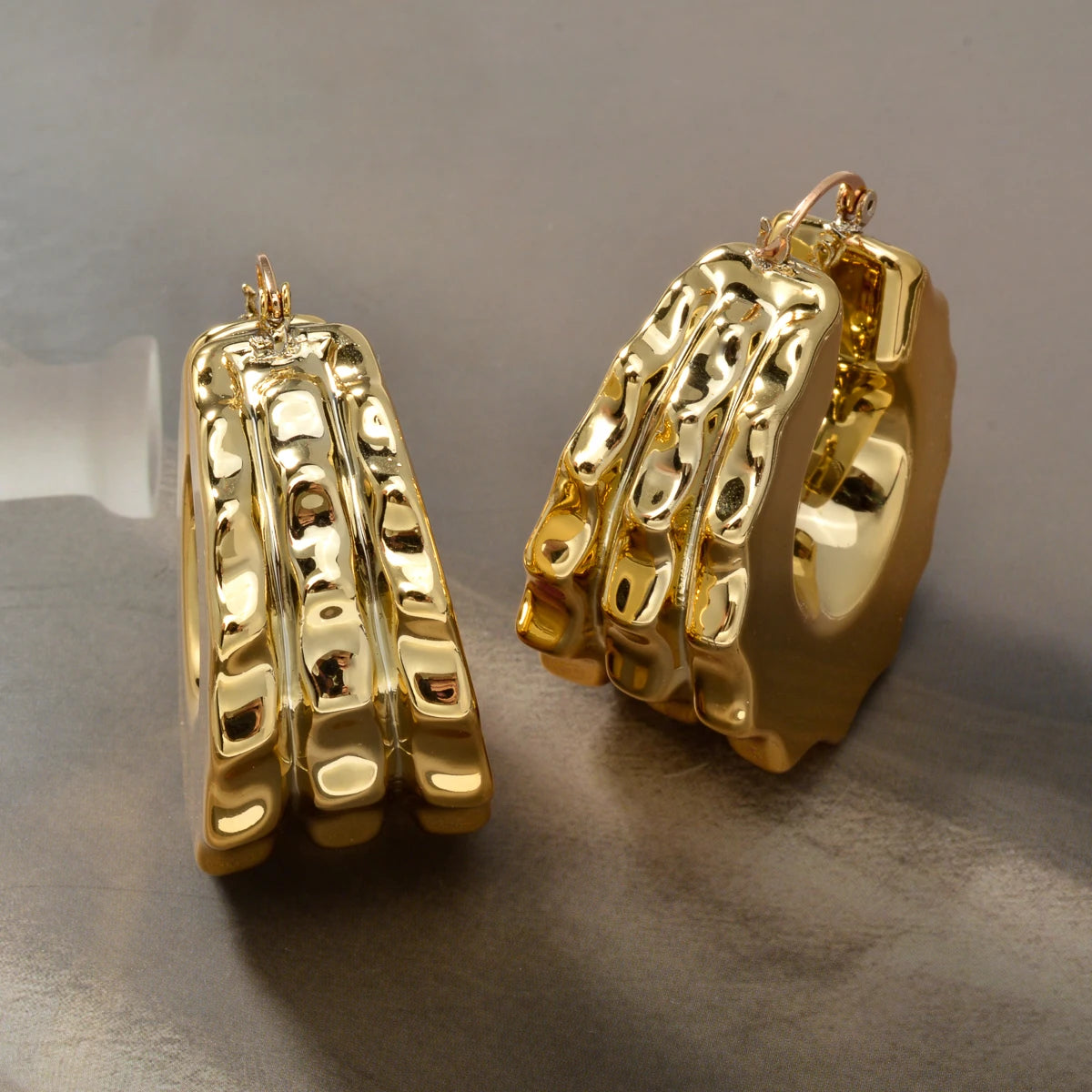 Hoop Gold Plated Italian Ornaments Luxury African Earrings