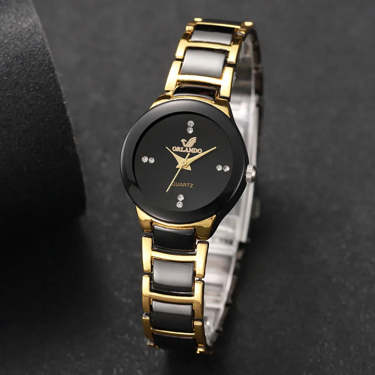 Rhinestone Stainless Steel Analog Quartz Watches