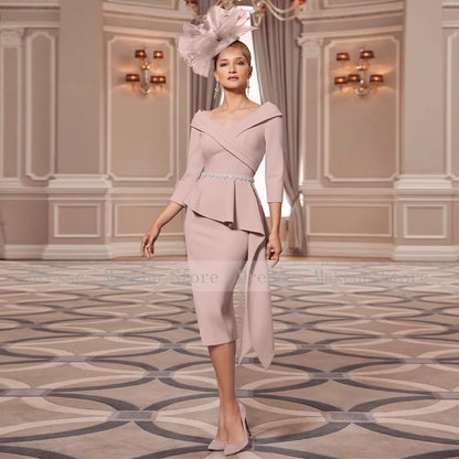 Bride V Neck Off  Shoulder Dress