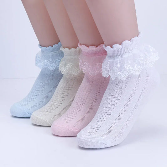 Baby Girl Ruffle Cute Frilly Toddle Cotton Socks