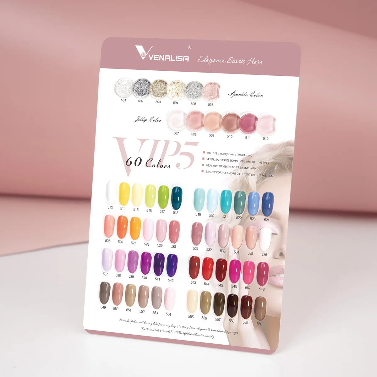 Glitter LED French Nail Polish