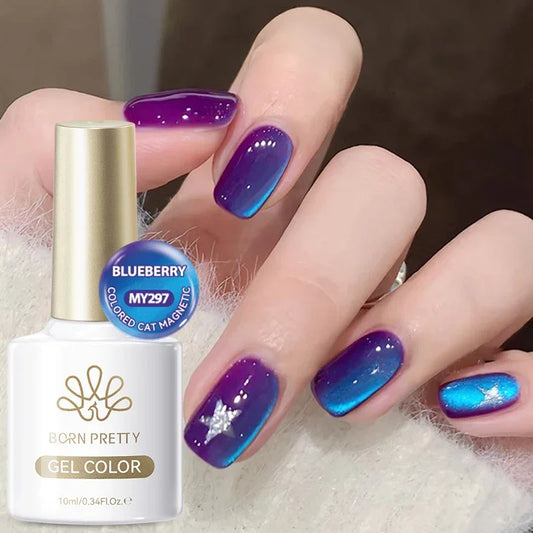 Blueberry Cat Magnetic Gel Nail Polish