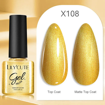 Gold Sliver Metallic Liner Gel Nail Polish