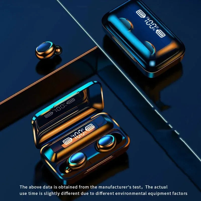 F9 Wireless Earphones LED Dislpaly Binaural TWS Wireless Bluetooth Headset