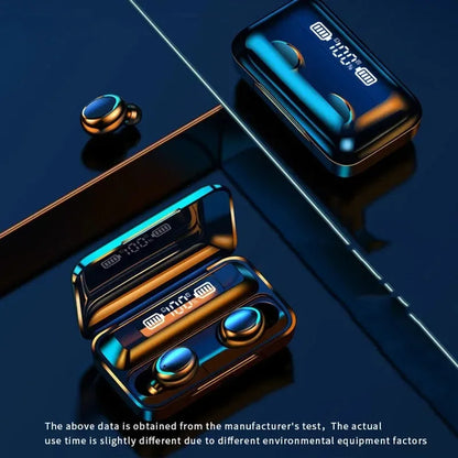 F9 Wireless Earphones LED Dislpaly Binaural TWS Wireless Bluetooth Headset