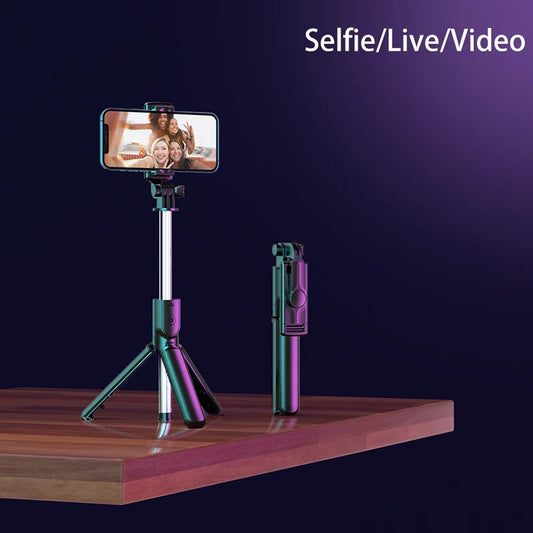 Bluetooth Wireless Selfie Stick Mini Tripod Extendable Phone Holder