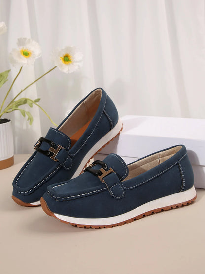 Buckle Low-top Casual Vulcanized Flat Shoes