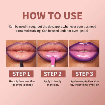 Lip Liner & Lip Gloss Set Shiny Long Lasting Moisturizing Lip Makeup