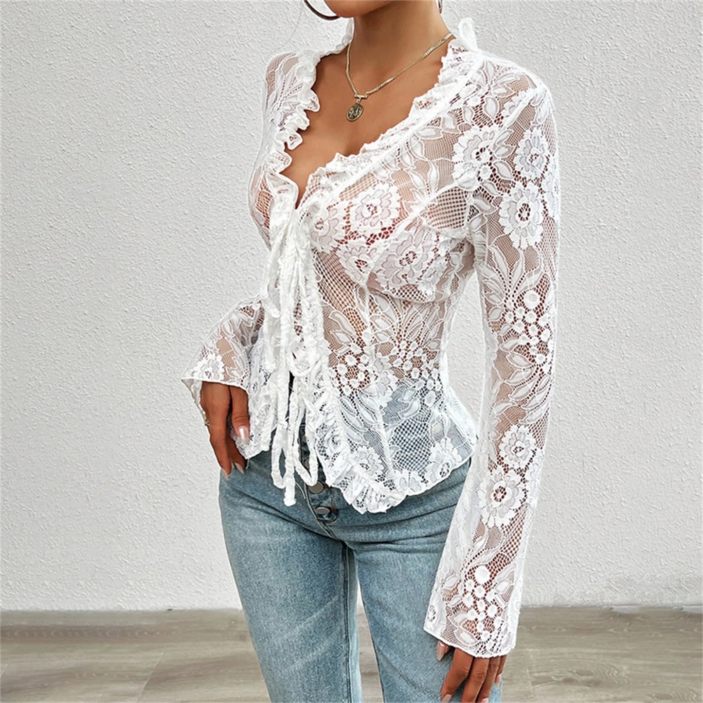 Flare Long Sleeve Vintage Shirts