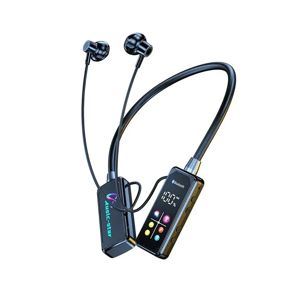 Color Screen Bluetooth 5.4 Earphones Neckband Headphones