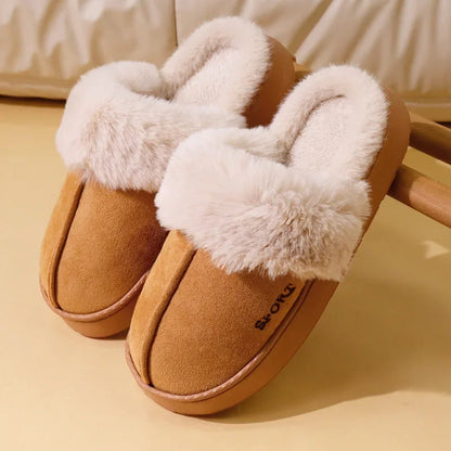 Fluffy Thick Sole Non Slip Faux Fur Slippers
