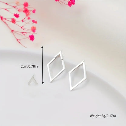 DANA Square Detachable Triangles Stud Earrings