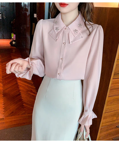 Chiffon Long Sleeve Blouses