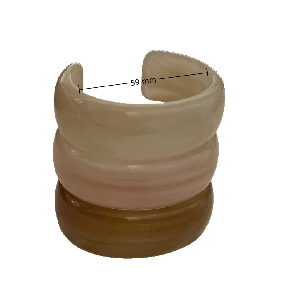 Resin Cuff Exaggerated Geometric Bracelet