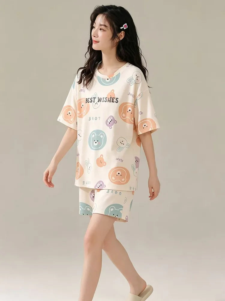 Short Summer Pajamas Sleep Lounge Pajamas Sets