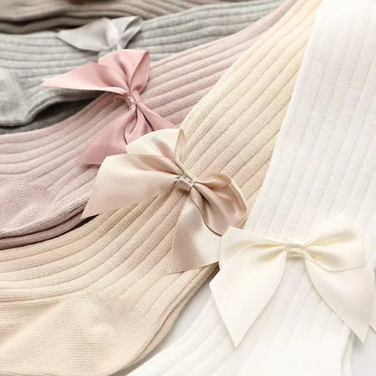0-4 Years Pantyhose For Infants Newborns Toddlers Cotton Tight Bowknot Mesh