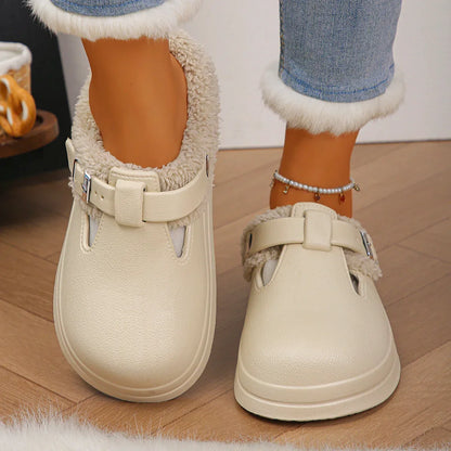 Waterproof Eva Furry Mules Slippers