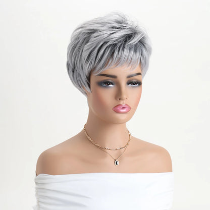 Short Natural Wigs with Bangs Soft  Hair Wig