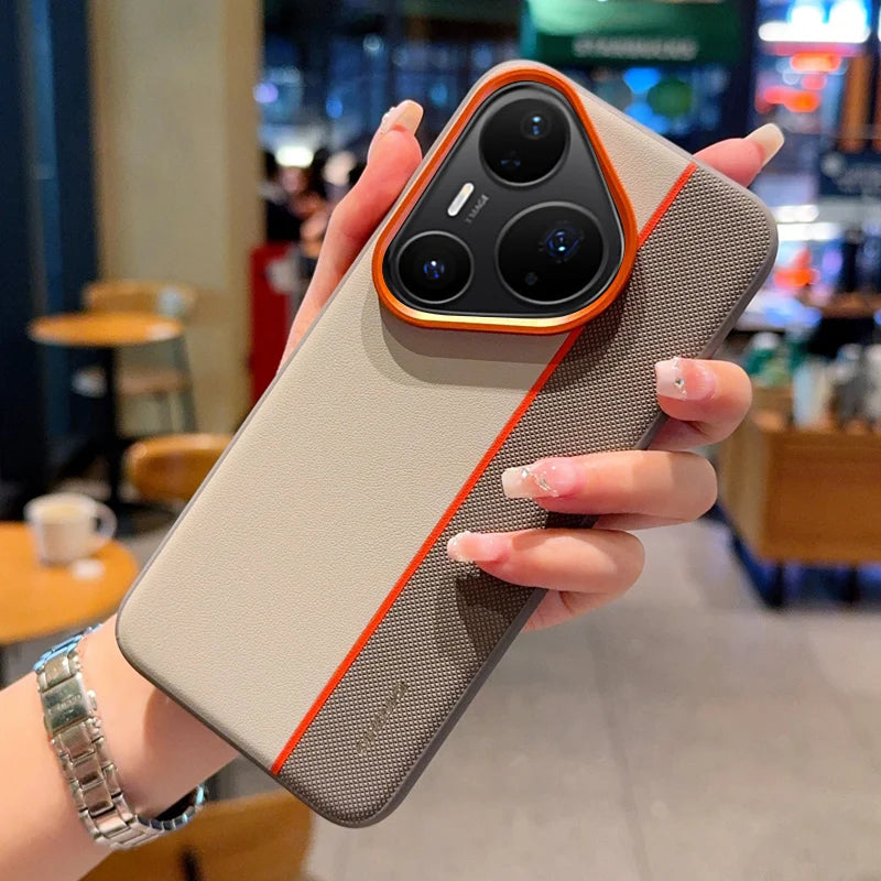Huawei Pura Luxury PU Leather Shockproof Cover