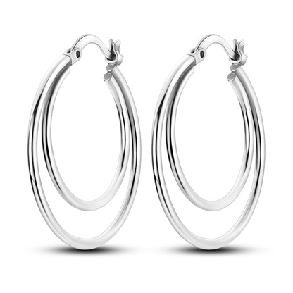 DANA 925 Sterling Multi-layer Hoop Earrings