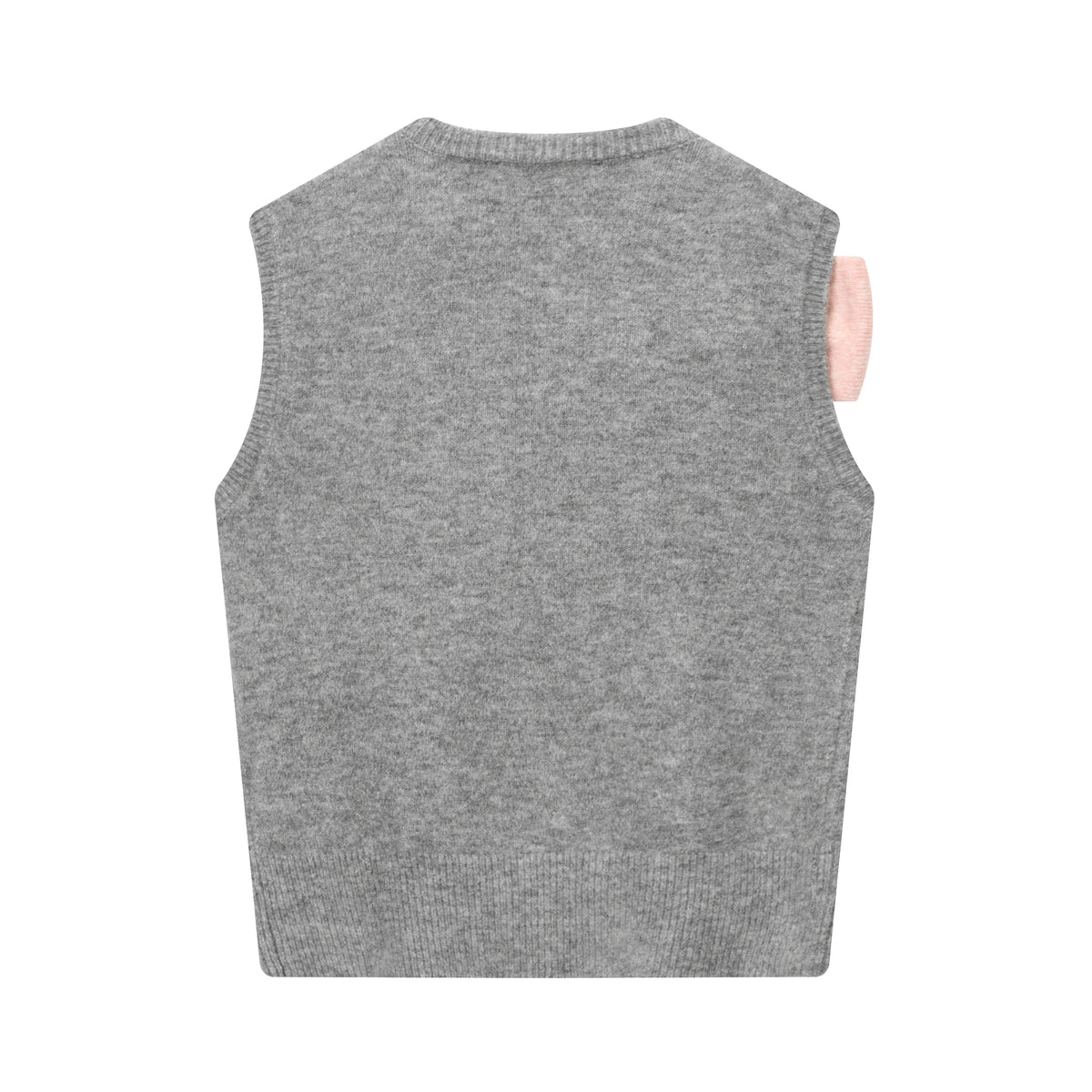 Sweet big bow Korean O-neck warm knitted pullover chic sweater vest