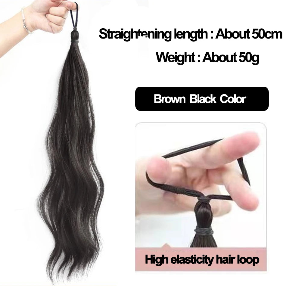 50cm Synthetic Self-Winding Ball Head Wig