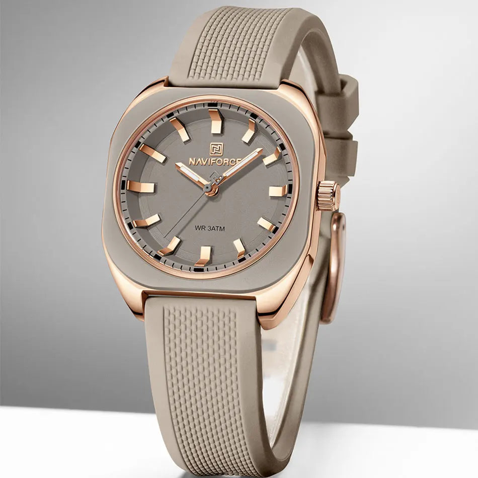 DANA Elegant Polygon Quartz Silicone Watch